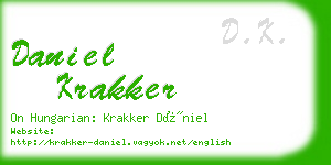 daniel krakker business card